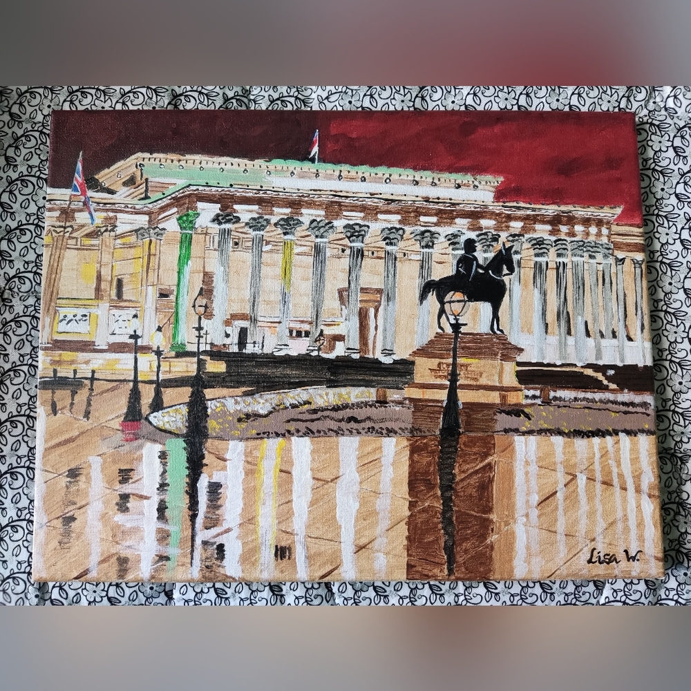 St George's Hall, Liverpool - Acrylic Painting